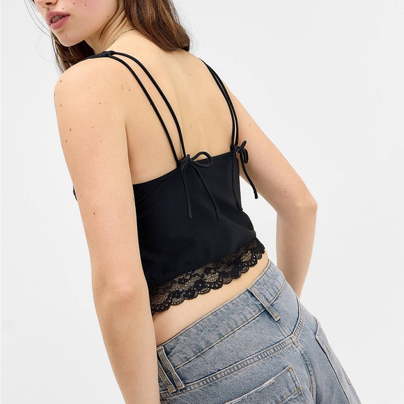 URBAN OUTFITTERS Out From Under Dolce Verano Corset Lace Embroidered Cami Top - Picture 8 of 9